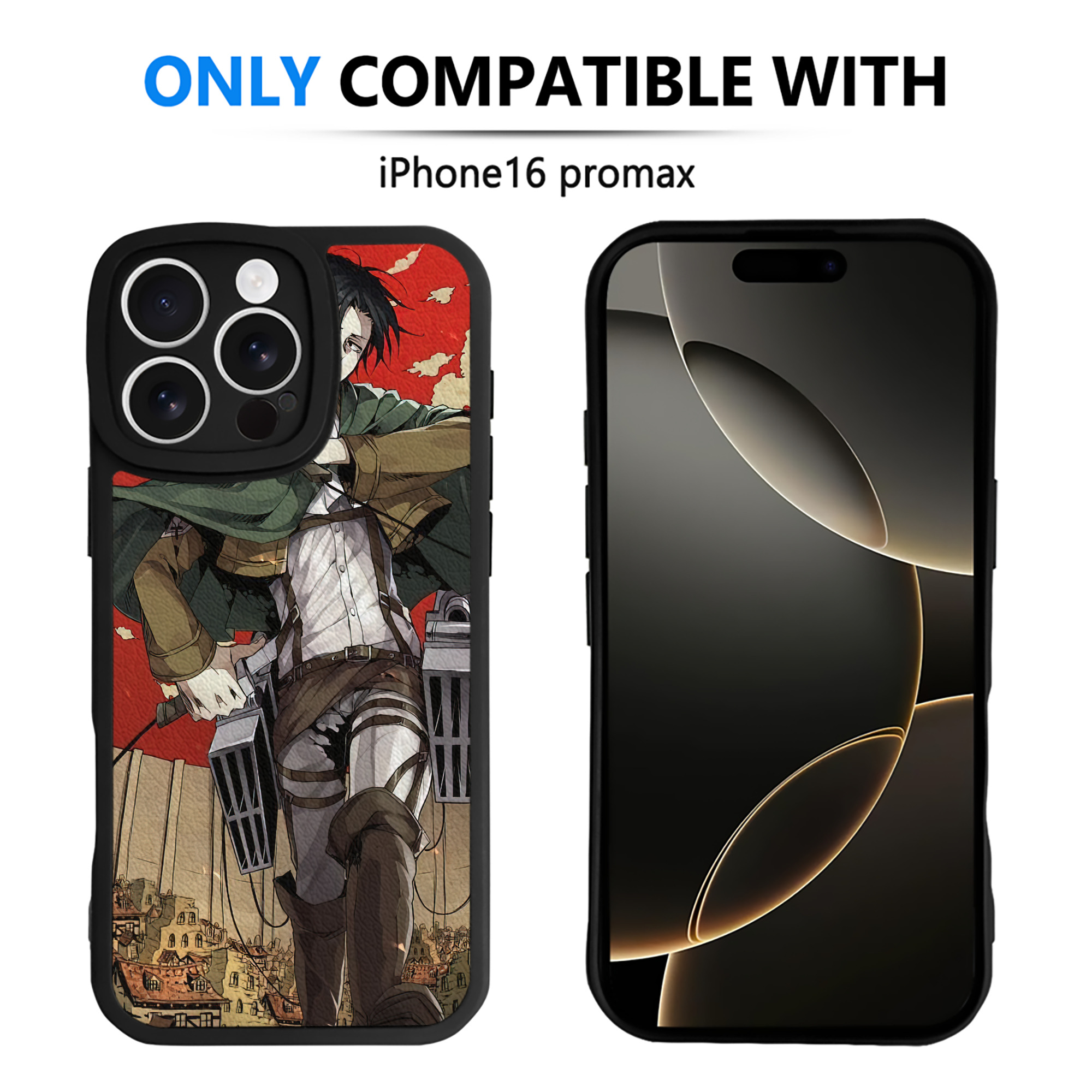 （画像用） 進撃の巨人 Attack on Titan 【iPhone 16シリーズ対応】シリコンスマホケース（レザー調） 材質：シリコン
